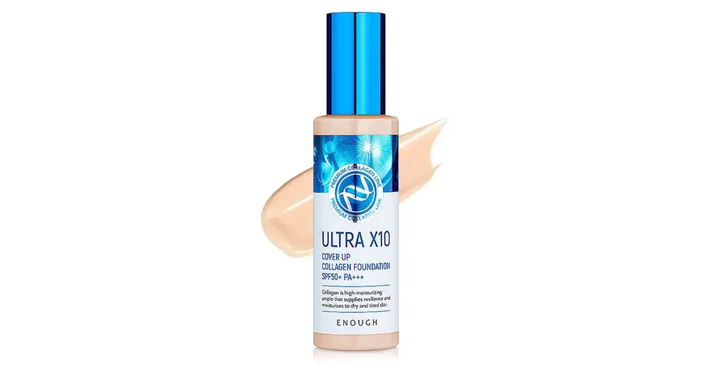 Enough Ultra X10 Cover Up Collagen Foundation SPF50+ PA+++ - 21 – Kollagénes Alapozó 100ml Alacsony ár
