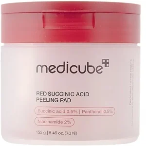 Medicube Red Succinic Acid Peeling Pad – Hámlasztó Arcpárnák 70db/155g Szuper ajánlat