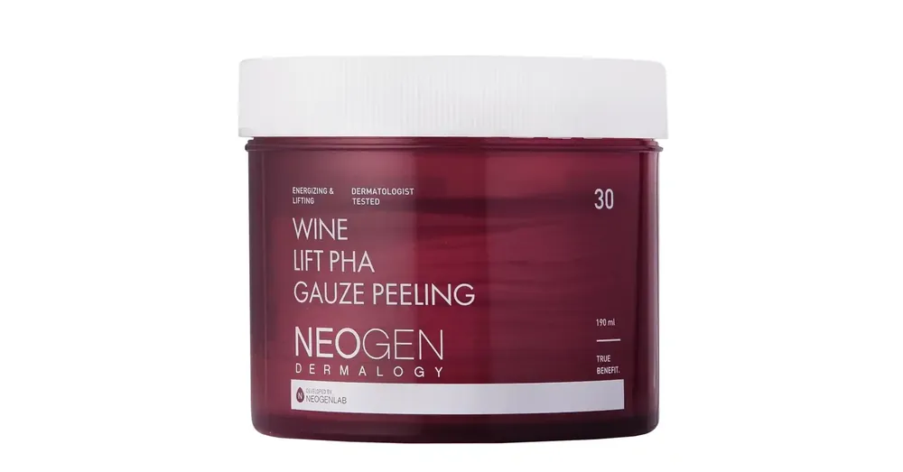 Prémium Neogen Wine Lift PHA Gauze Peeling - Anti-aging Hámlasztó Vattakorongok 30db/190ml