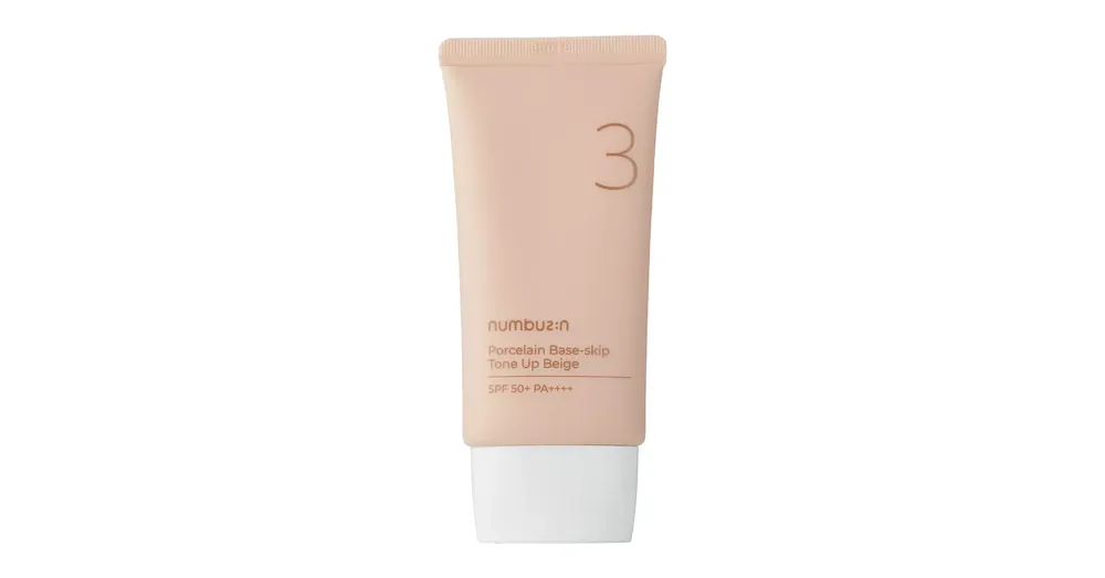 Alacsony ár Numbuzin No.3 Porcelain Base-skip Tone Up Beige - Színkiegyenlítő Krém 3 az 1-ben - 50ml
