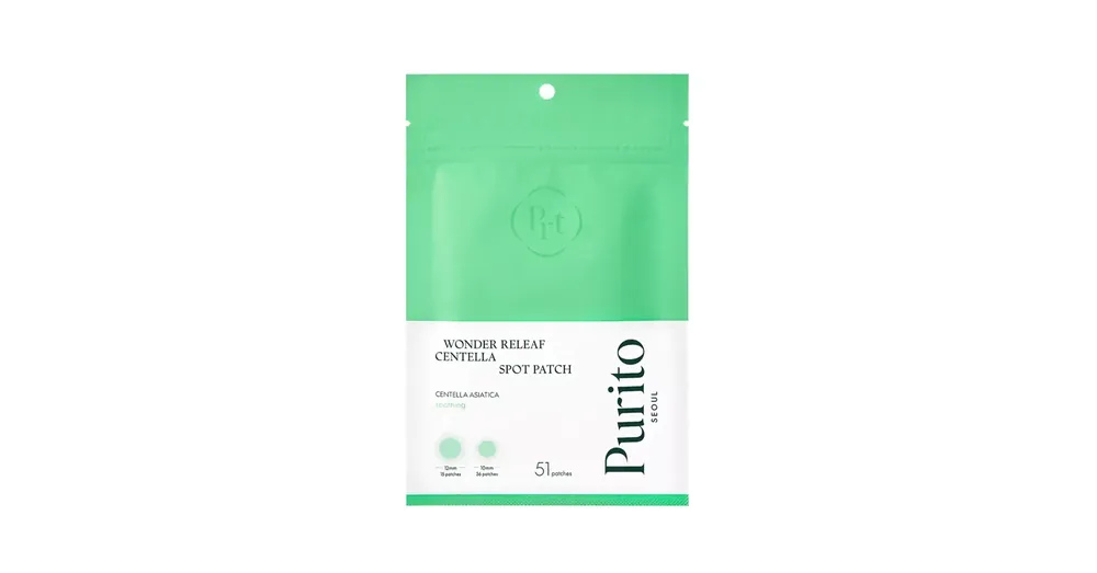Vedd meg most Purito Seoul Wonder Releaf Centella Spot Patch - Pattanás elleni tapaszok 51db
