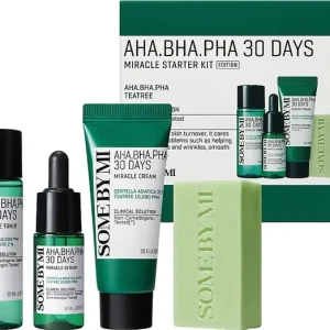 Exkluzív ajánlat Some By Mi AHA BHA PHA 30 Days Miracle Starter Kit - Készlet Problémás Bőrre (hab, tonik, krém, szérum)