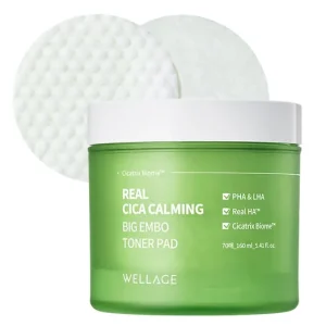 Vedd meg most Wellage Real Cica Calming Big Embo Toner Pad – Nyugtató Toner Párnák 70db/160ml