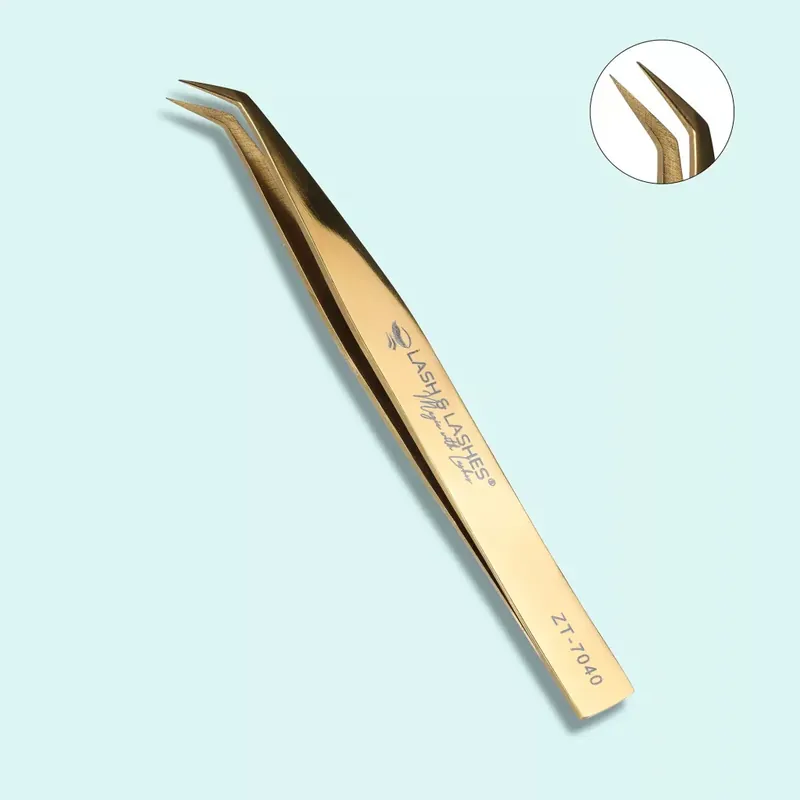 Lash and Lashes Finom Hegyű Szempillacsipesz ZT 7040 Arany Outlet