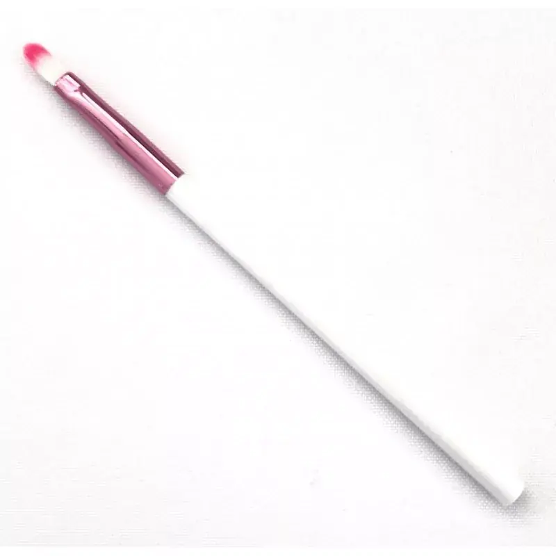 Azonnali szállítás Smink Ecset - Kicsi Fehér-Pink Lapos 5