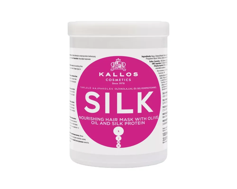 Exkluzív ajánlat Kallos - KJMN Silk Hajpakoló Krém olívaolajjal és selyemproteinnel száraz, élettelen hajra 1000ml