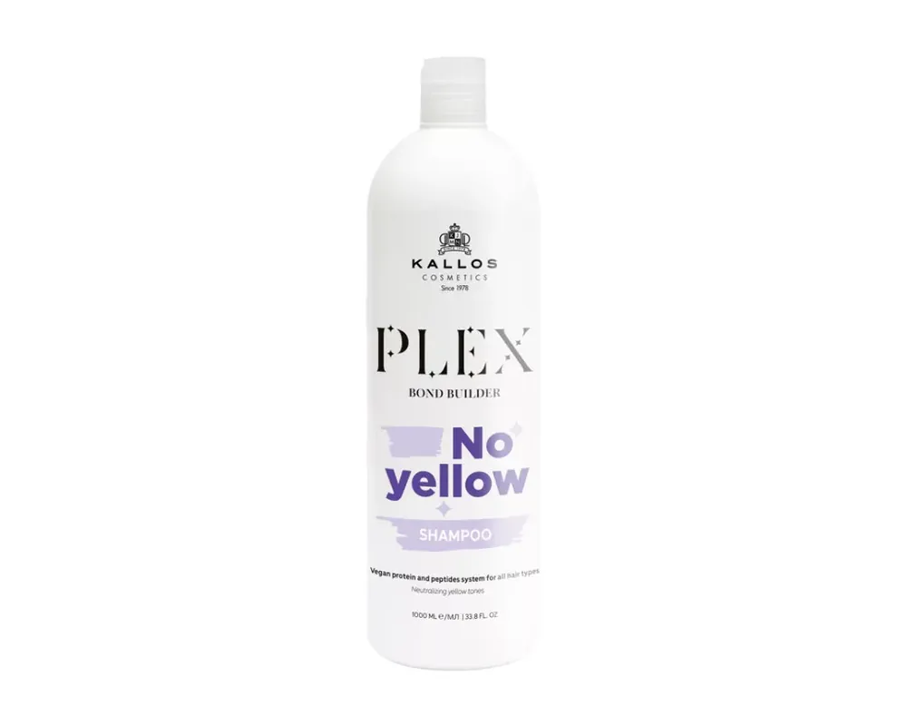 Kiárusítás Kallos Plex Bond Builder No Yellow Sampon Növényi Proteinnel És Peptid Komplex-szel 1000ml