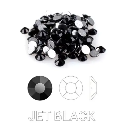 Szezonális akció Profinails kristálykő 50 db Jet Black s6