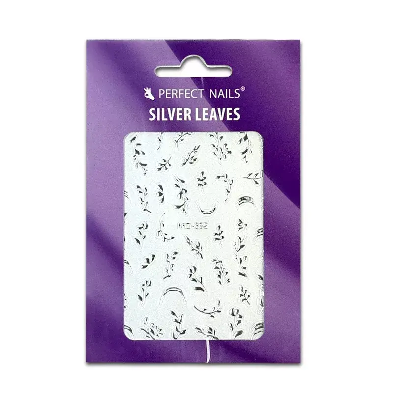 Rendeld meg most Perfect Nails Körömmatrica - Silver Leaves