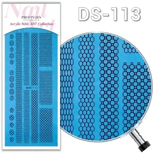 Gyors kiszállítás Profinails Acrylic Nail Art matrica DS-113 *