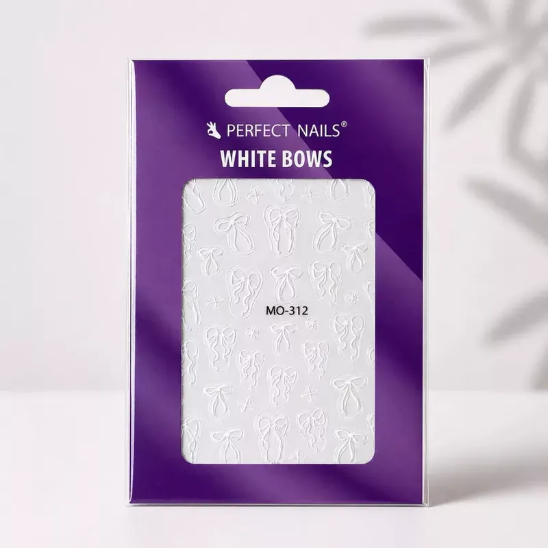 Perfect Nails Körömmatrica - White Bows Akciós ár