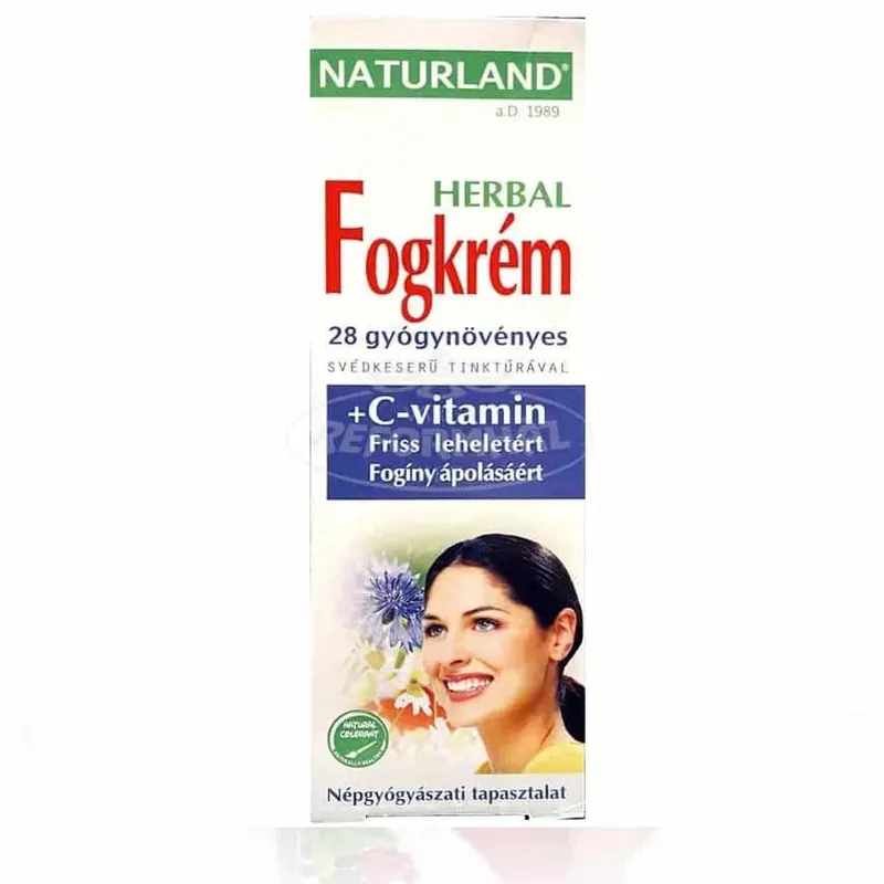 Naturland Herbal 28 gyógynövényes fogkrém + C-vitamin – 100ml Vedd meg online
