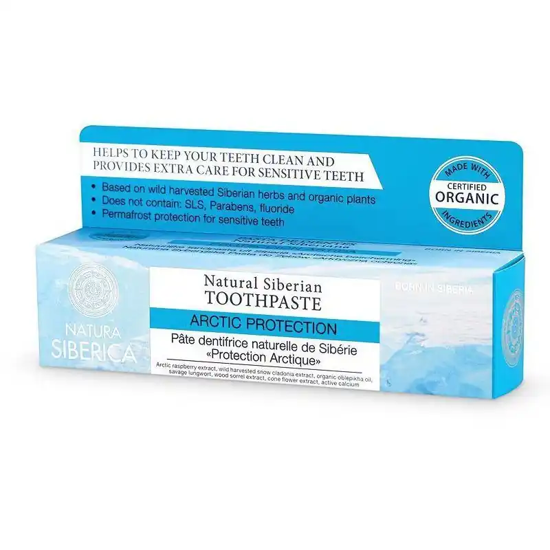 Árcsökkenés Natura Siberica Arctic Protection fluoridmentes fogkrém érzékeny fogakra – 100g