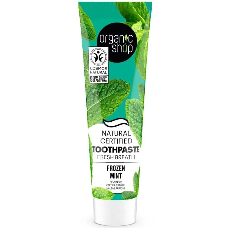 Organic Shop ”Frozen Mint” Minősített fogkrém mentával – 100g Különleges ajánlat