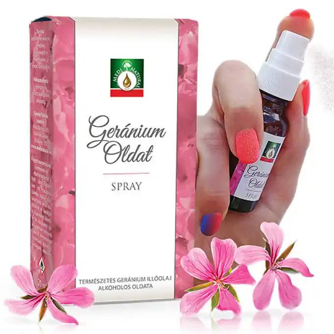 Biztonságos fizetés Medinatural Geránium oldat spray – 20ml