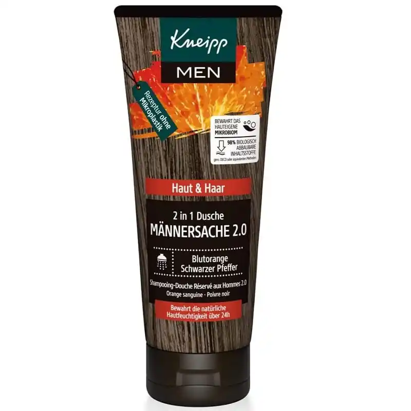 Vedd meg online Kneipp Aroma tusfürdő és sampon Férfi – Férfias erő 2.0 (Mannersache) – 200ml