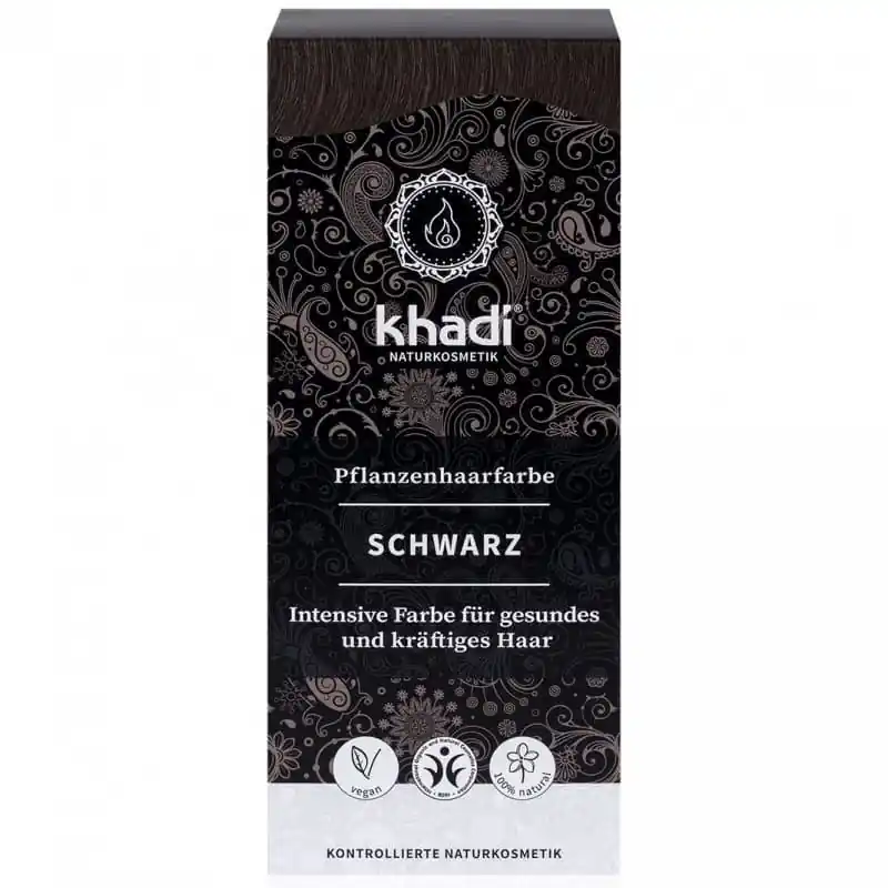 Khadi Hajfesték por – Fekete – 100g Gyors szállítás