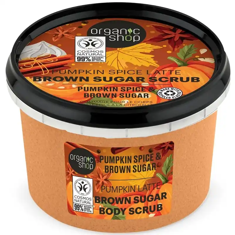 Organic Shop Pumpkin Spice Latte testradír sütőtökös fűszerrel és barna cukorral – 250ml Szuper ajánlat