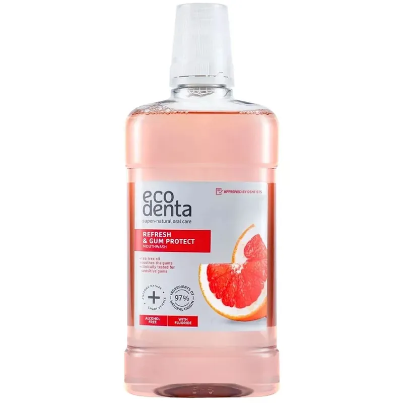 Ecodenta Frissítő és ínyvédő szájvíz teafaolajjal – 500ml Végkiárusítás
