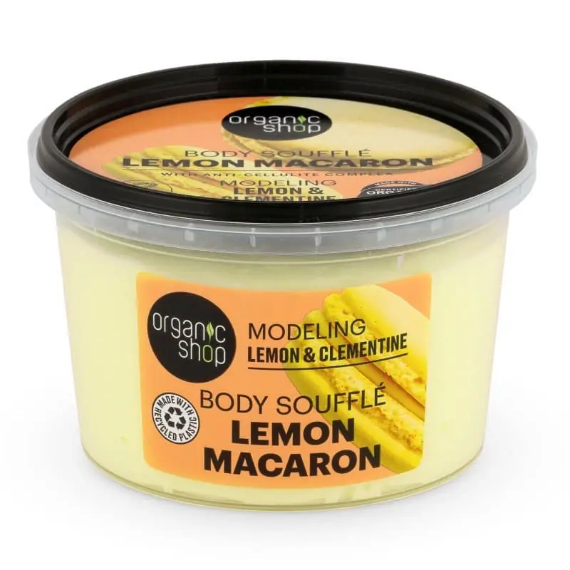 Korlátozott ajánlat Organic Shop ”Lemon Macaron” alakformáló testszuflé citrommal és klementinnel – 250ml