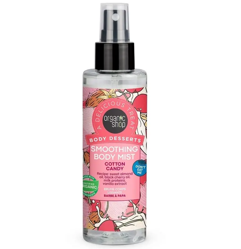Akciós ár Organic Shop Vattacukor illatú bőrsimító testpermet – 200ml
