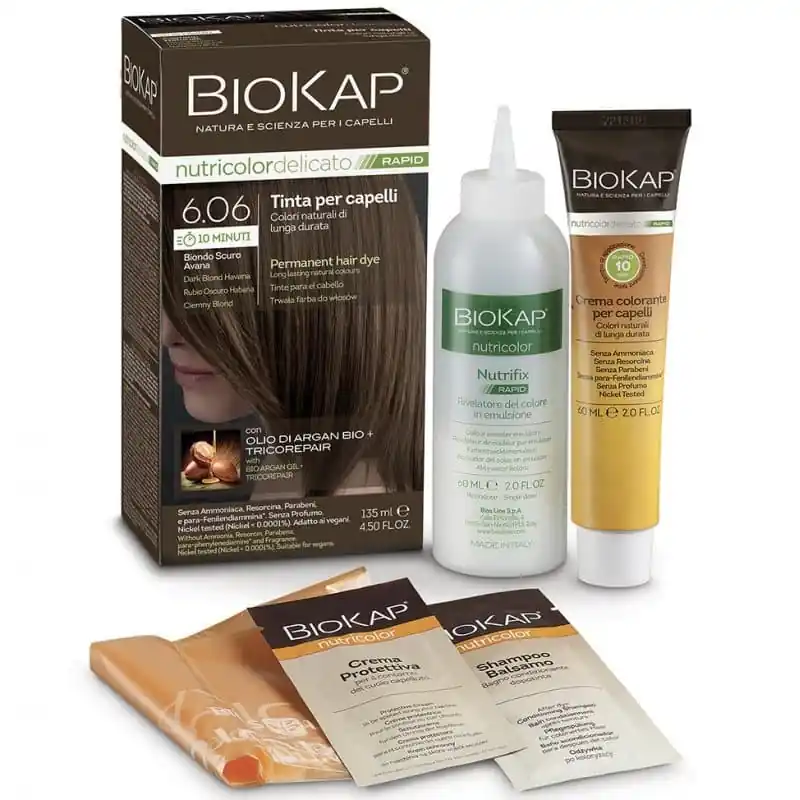 Biokap Nutricolor Rapid Tartós hajfesték Nr 6.06 sötét szőke Havana – 135ml Kedvezményes ár