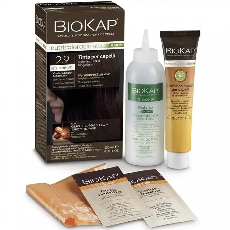 Biokap Nutricolor Rapid Tartós hajfesték Nr 2.9 sötét gesztenye csokoládé barna – 135ml Bestseller