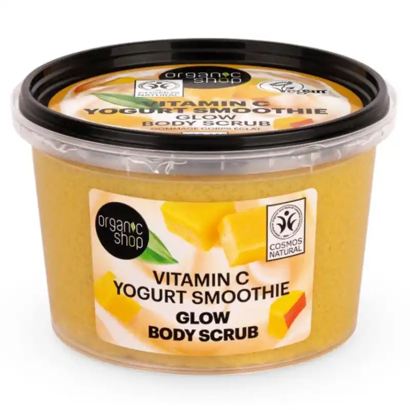 Exkluzív ajánlat Organic Shop Jogurt Smoothie ragyogást adó testradír C-vitaminnal – 250ml