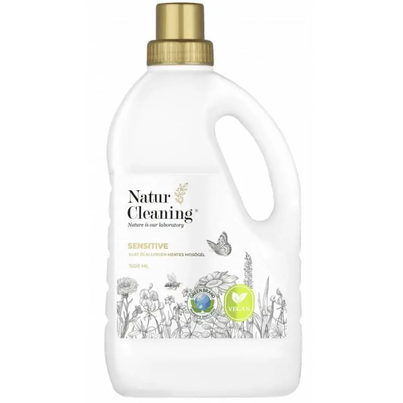 Biztonságos fizetés NaturCleaning Sensitive Illat,- és allergénmentes mosógél – 1500ml
