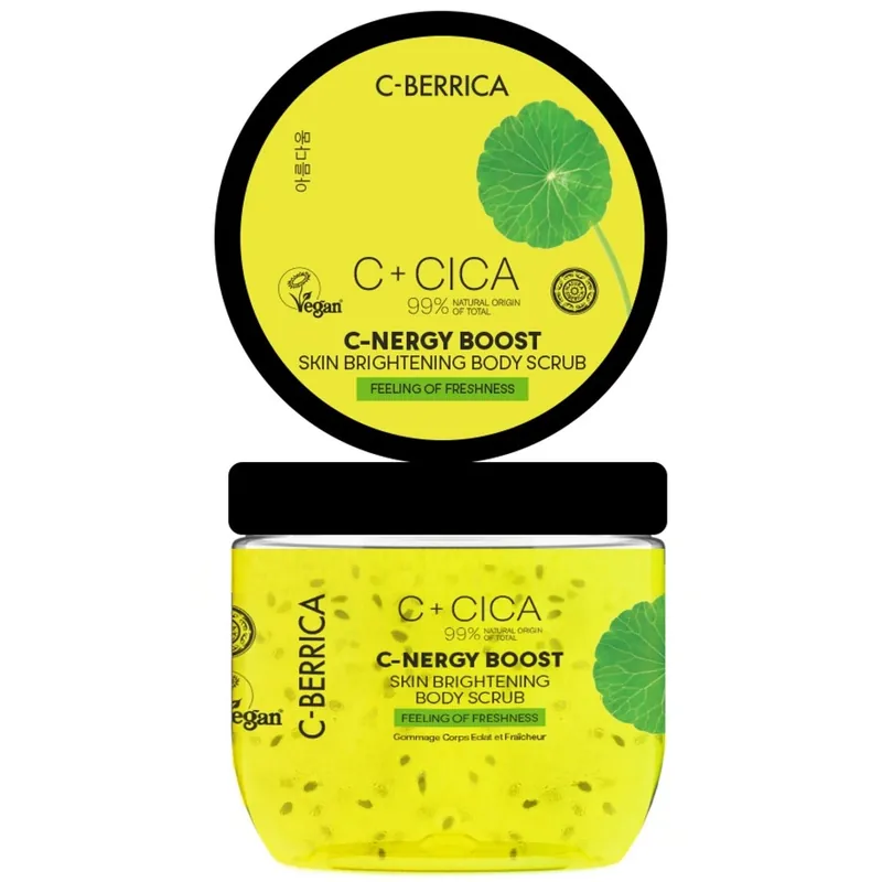 Vásárlói kedvenc Natura Siberica C-Berrica C+CICA C-Nergy Boost Ragyogásfokozó testradír – 200ml