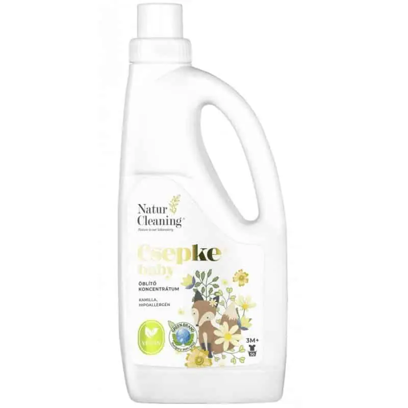 NaturCleaning Csepke Baby Hipoallergén öblítő kamilla illattal 3m+ – 1000ml Szuper akció