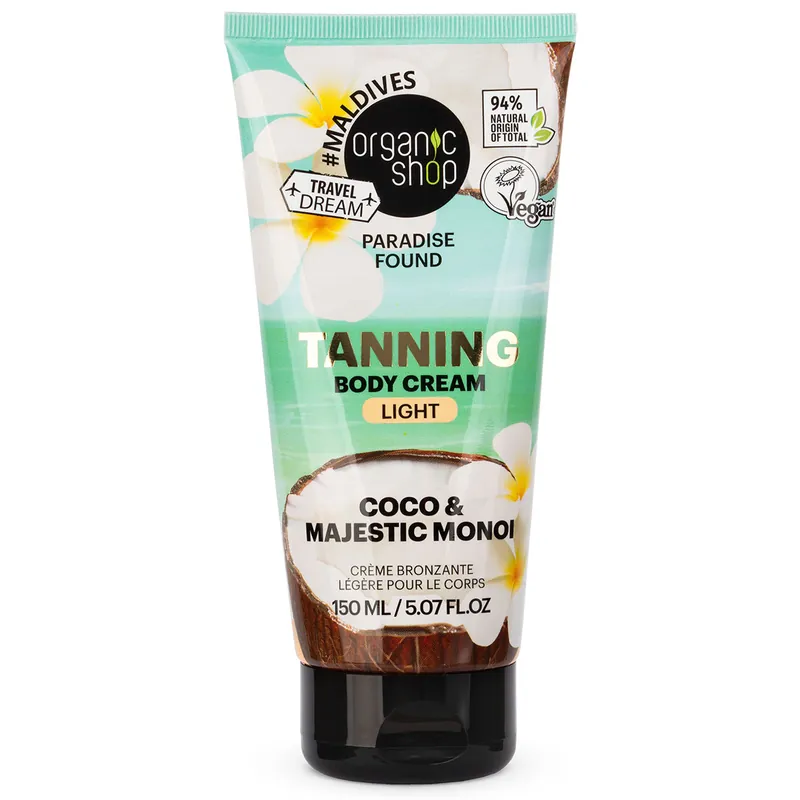 Legnépszerűbb Organic Shop Barnító krém kókusszal és monoival – világos – 150ml