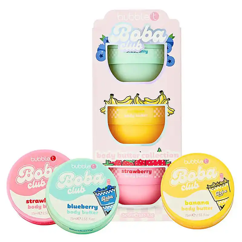 Bubblet Boba Club testápoló vaj szett – 3x75ml Szezonális akció