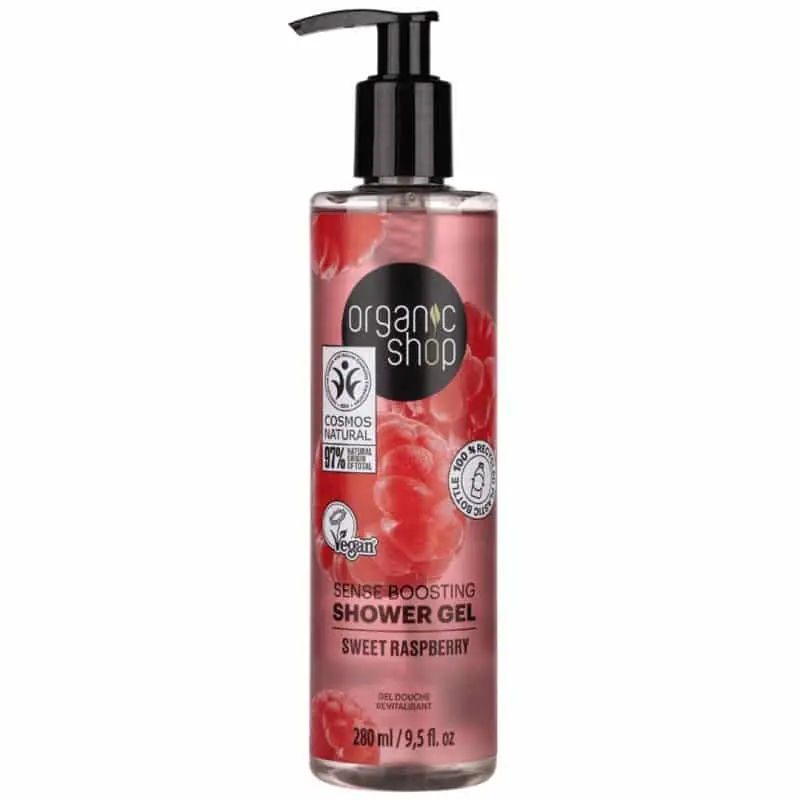 Organic Shop ”Sense Boosting” tusfürdő málnával – 280ml Szuper akció