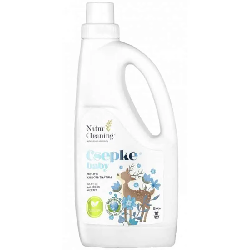 Árengedmény NaturCleaning Csepke Baby allergénmentes öblítő 0m+ – 1000ml
