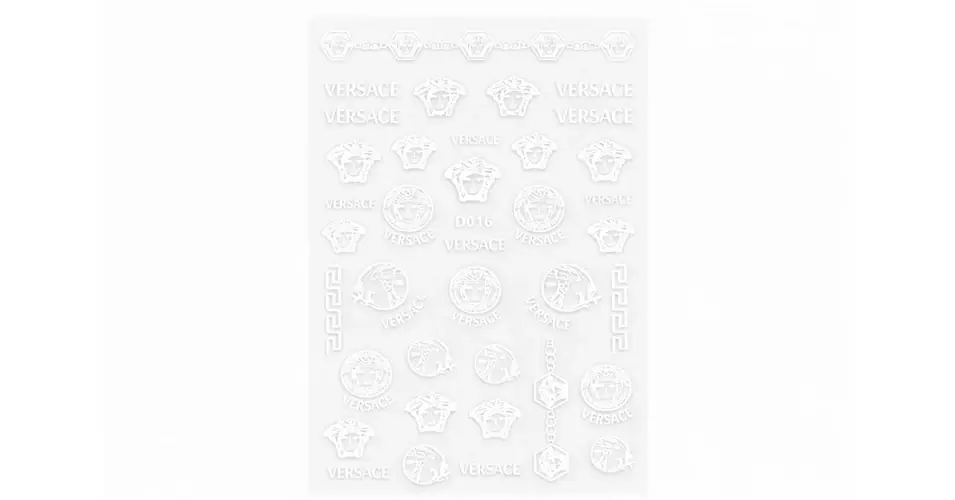 Legkelendőbb Körömmatrica - D016 Fashion white