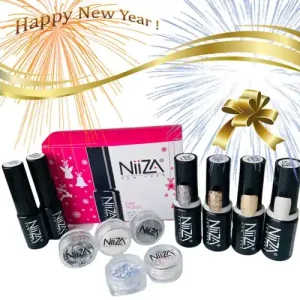 Biztonságos fizetés Happy New Year gél lakk és díszítő szett