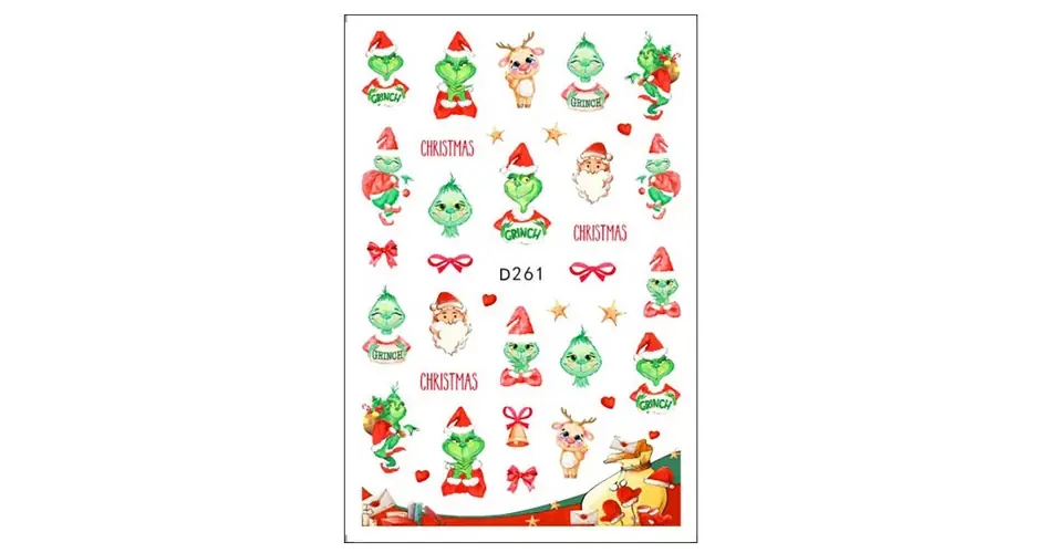 Körömmatrica - D261 Karácsony Grincs Biztonságos fizetés