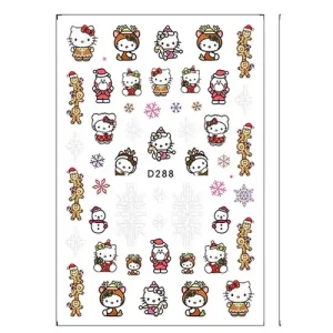 Alacsony ár Körömmatrica - D288 Karácsony Hello Kitty