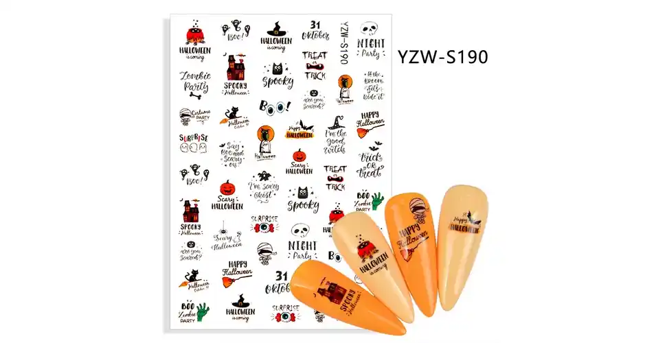 Körömmatrica - YZW-S190 Halloween Árengedmény