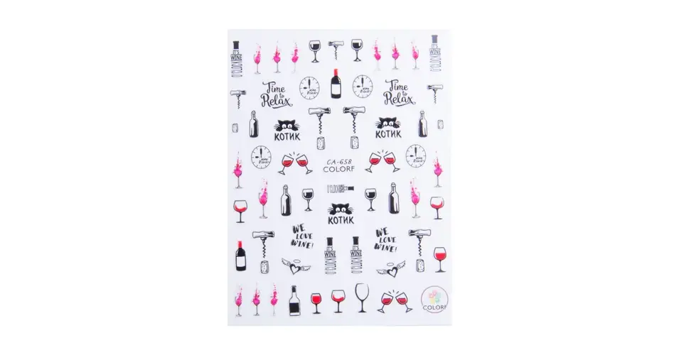 Legnépszerűbb Körömmatrica CA-658 Wine