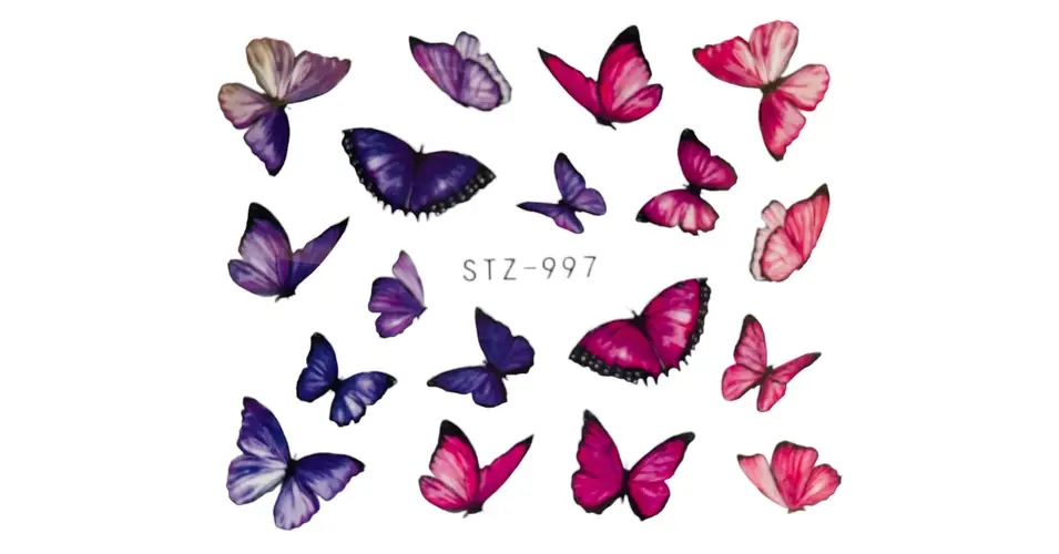 Legkelendőbb Körömmatrica - STZ-997 pillangó
