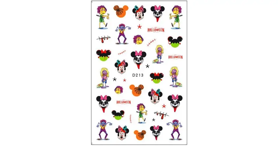 Körömmatrica - D213 Halloween Mickey Olcsóbb