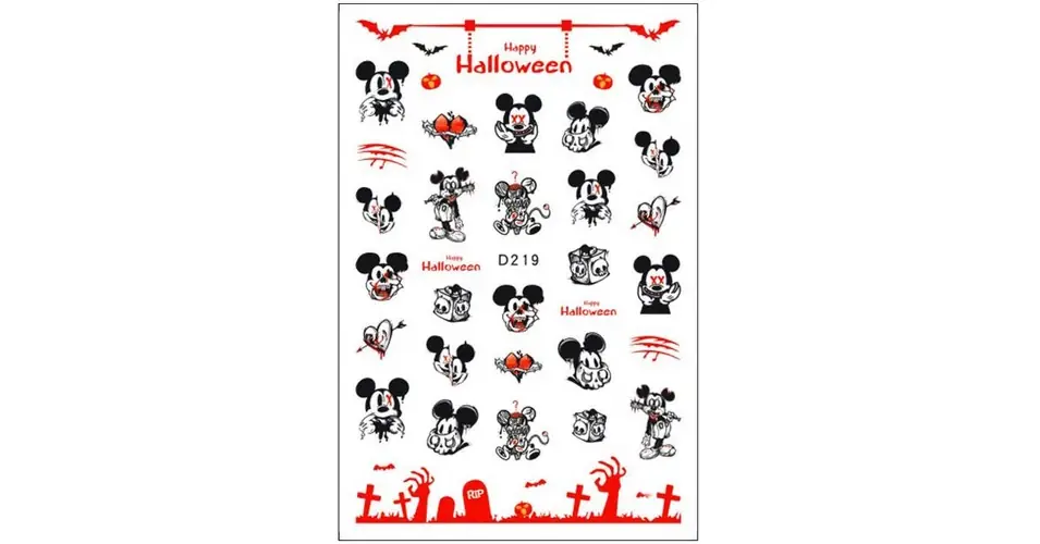 Körömmatrica - D219 Halloween Mickey Olcsó