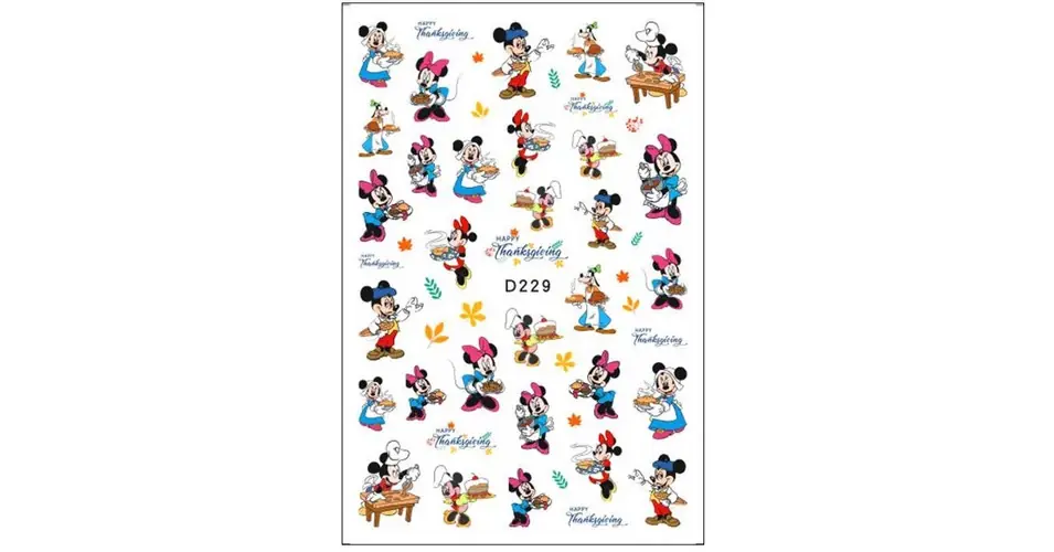 Szuper akció Körömmatrica - D229 Halloween Mickey ősz