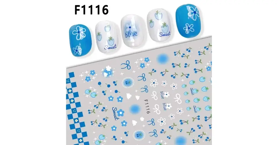 Körömmatrica - F1116 masni/virág Expressz szállítás