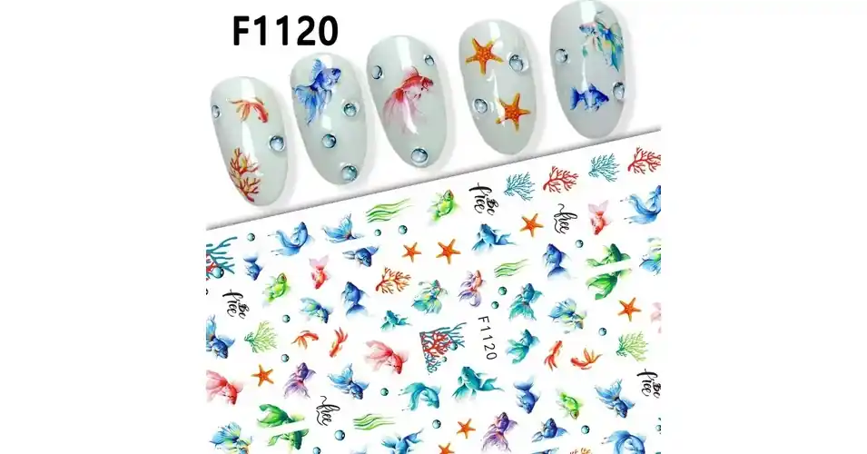 Körömmatrica - F1120 halak Olcsóbb