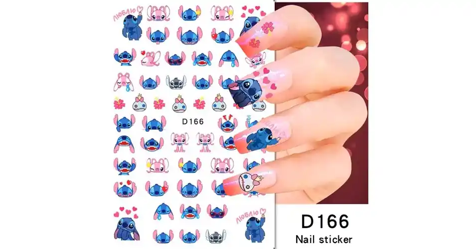Körömmatrica - D166 Stitch mese Biztonságos fizetés
