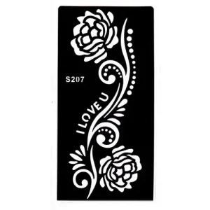 Vedd meg online Henna tetováló sablon S207
