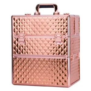 Műkörmös kozmetikai táska XXL 3D Diamond Rosegold Outlet